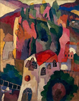 Aristarkh Vasilyevich 1882 1943 Gallery: Poplars, 1916. Artist: Lentulov, Aristarkh Vasilyevich (1882-1943)
