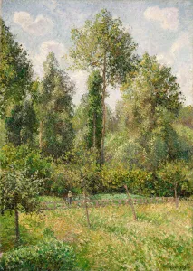 Val Doise Prints: Poplars, Eragny, 1895. Creator: Camille Pissarro