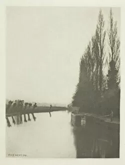 Emerson Peter Henry Gallery: Poplars and Pollards on the Lea, Near Broxbourne, 1880s. Creator: Peter Henry Emerson