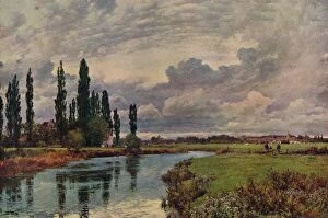 Winding Gallery: Poplars in the Thames Valley, c19th century, (1938). Artist: Alfred William Parsons