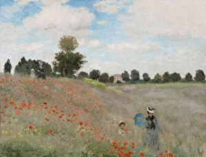 South France Gallery: Poppy Field, 1873. Artist: Monet, Claude (1840-1926)