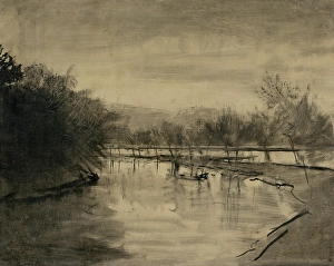 Ladislav Prints: The Poprad near Strazky, 1910. Creator: Ladislav Mednyanszky