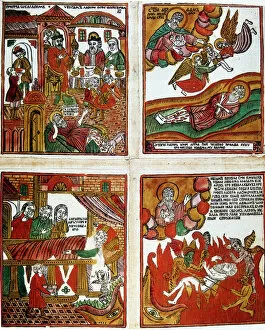 Popular Russian religious print, 19th century