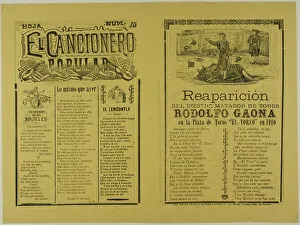 Spanish Text Prints: The Popular Songbook, n.d. Creator: Manuel Manilla