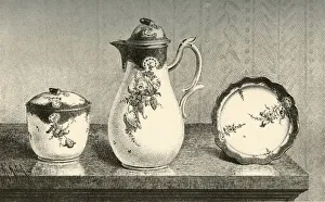 Porcelain coffee set, mid-late 18th century, (1903). Creator: Unknown Porcelain coffee set, mid-late 18th century, (1903). Creator: Unknown