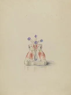 Jennings Prints: Porcelain Dogs, 1935/1942. Creator: Walter W. Jennings