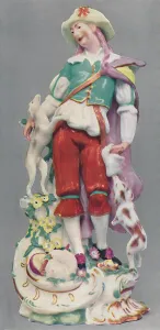 Burlington Magazine Prints: Porcelain figure. Chelsea, about 1760, c1759-1769. Artist: Chelsea factory