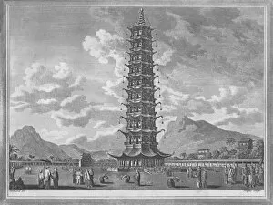 Angus Gallery: The Porcelain Pagoda, At Nankin in China, 1793. Artist: William Angus