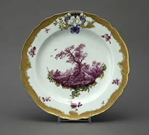 Porcelain Plate from the Orlov Service, ca 1770. Artist: Anonymous master Porcelain Plate from the Orlov Service, ca 1770. Artist: Anonymous master
