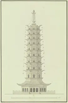 Gustav Prints: The porcelain tower, 19th century. Creator: Gustav Rugemer