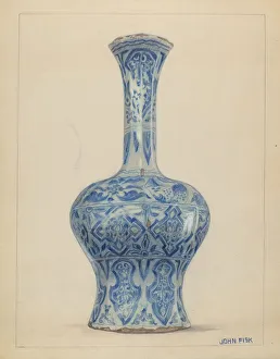 Fisk John Prints: Porcelain Vase, 1936. Creator: John Fisk