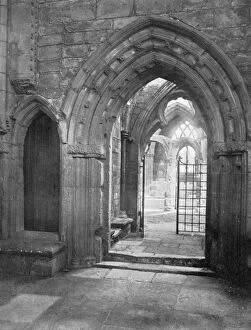 Elgin Gallery: Porch of the chapter house, Elgin Cathedral, Scotland, 1924-1926. Artist: Valentine & Sons Ltd