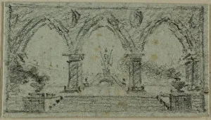 Porch with Gothic Arches, n.d. Creator: Domenico Quaglio II