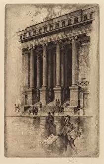 C F William Mielatz Gallery: Porch, Old Custom House, Wall Street, 1905. Creator: Charles Frederick William Mielatz