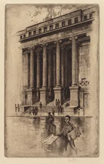 Custom House Prints: Porch, Old Custom House, Wall Street, 1905. Creator: Charles Frederick William Mielatz