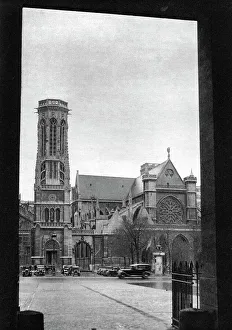 Front and porch of St Germain l Auxerrois, Paris, 1931. Artist: Ernest Flammarion