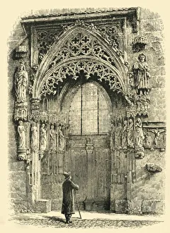 Stonework Prints: Porch of St. Sebalds Church, Nuremberg, 1890. Creator: Unknown