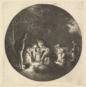 Butchers Prints: Pork Butcher, 1610-85. Creator: Adriaen van Ostade