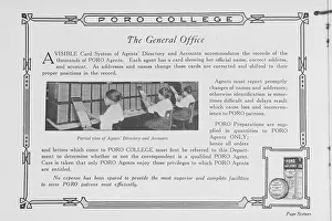Poro College Prints: Poro College; The general office; Partial view of agents directory and accounts