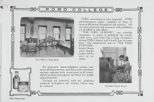 Phone Prints: Poro College; The publicity department; Telephone switch board, 1922. Creator: Unknown