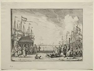 Early 18th Century Prints: Port at Amsterdam, 1701. Creator: Ludolf Backhuysen (Dutch)