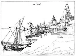 Antwerp Collection: Port of Antwerp in 1520