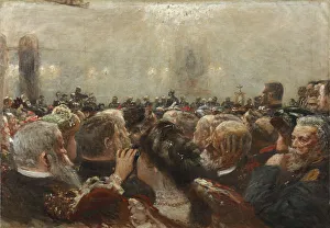 The Port Arthur Trial, 1909. Artist: Dubovskoy, Nikolai Nikanorovich (1859-1918) The Port Arthur Trial, 1909. Artist: Dubovskoy, Nikolai Nikanorovich (1859-1918)