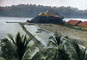 Andaman Islands Collection: Port Blair, capital of the Andaman and Nicobar Islands, Indian Ocean, c1890. Artist: Gillot