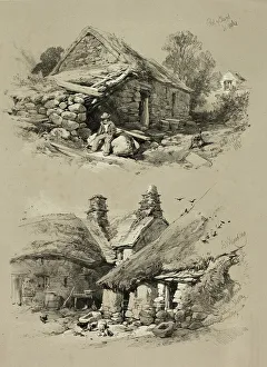 Jd Harding Prints: Port of Clwyd and South Brent, Devon, from Picturesque Selections, 1860