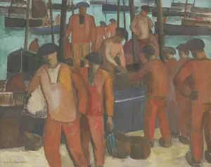 Port at Douarnenez, c.1920-c.1924. Creator: Gerrit van Blaaderen