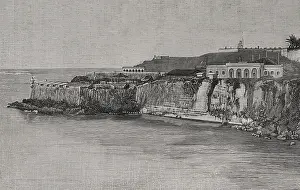 Port entrance, San Juan, Puerto Rico, 1898. Creator: Unknown