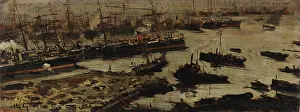 Mariani Prints: The port of Genoa, 1883. Creator: Mariani, Pompeo (1857-1927)