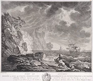 Storm Cloud Collection: Port of Livorne, ca. 1770. Creator: Simon Fokke