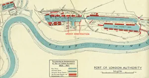 Docks Prints: Port of London Authority - Map, 1937. Creator: Unknown