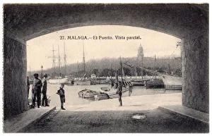 The port, Malaga, Spain, 1932. Creator: Unknown The port, Malaga, Spain, 1932. Creator: Unknown