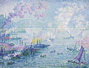 Sea Landscape Gallery: The Port of Rotterdam, 1907. Artist: Signac, Paul (1863-1935)