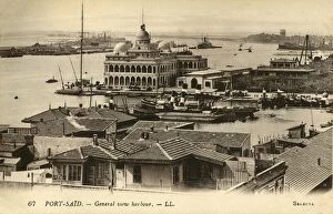 Administration Gallery: Port-Said. - General view harbour. - LL. c1918-c1939. Creator: Unknown