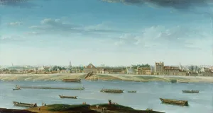 5th Arrondissement Prints: Port Saint-Bernard, seen from Arsenal, 1752. Creator: Nicolas Raguenet