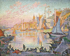 Harbour Gallery: The Port of Saint-Tropez, 1901-1902. Artist: Signac, Paul (1863-1935)