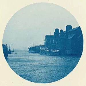 Cyanotype Collection: Port Scene on the Great Lakes, ca. 1895. Creator: Unknown