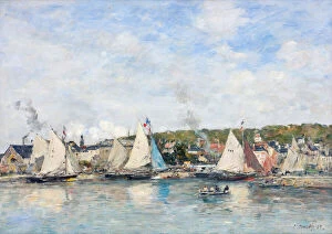 Boudin Collection: The port of Trouville, 1893. Creator: Boudin, Eugene-Louis (1824-1898)