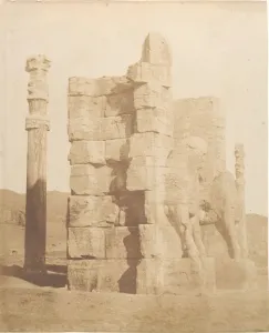 Achaemenid Prints: Porta d entrata alla ruine de Persepolis, 1858. Creator: Luigi Pesce