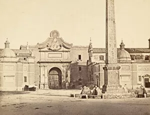 Images Dated 2nd December 2020: Porta del Popolo, 1848-52. Creator: Eugene Constant