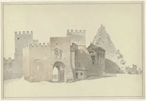 City Gate Prints: The Porta San Paolo and the Pyramid of Cestius in Rome