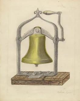 Portable Brass Hand Bell, c. 1936. Creator: Columbus Simpson