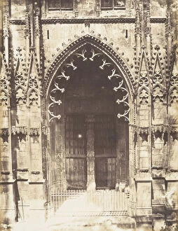 Bacot Gallery: Portail des Marmousets, Saint-Ouen de Rouen, 1852-54. Creator: Edmond Bacot