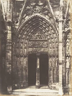 Rouen Gallery: Portail de la Calende, Rouen Cathedral, 1852-54. Creator: Edmond Bacot