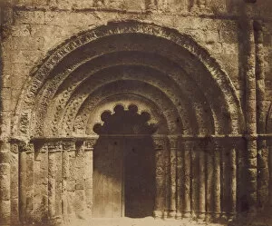 Portail milieu d Aubeterre, 1851. Creator: Gustave Le Gray