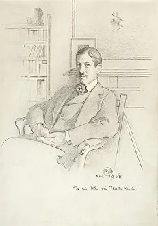Three Piece Suit Prints: Portait of Thorsten Laurin, 1908. Creator: Carl Larsson