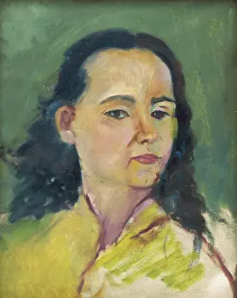 Garment Prints: Portait of a Woman, around 1930. Creator: Arnold Peter Weisz-Kubincan